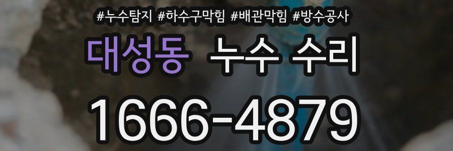 대성동 누수 수리