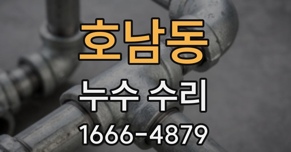 호남동 누수 수리