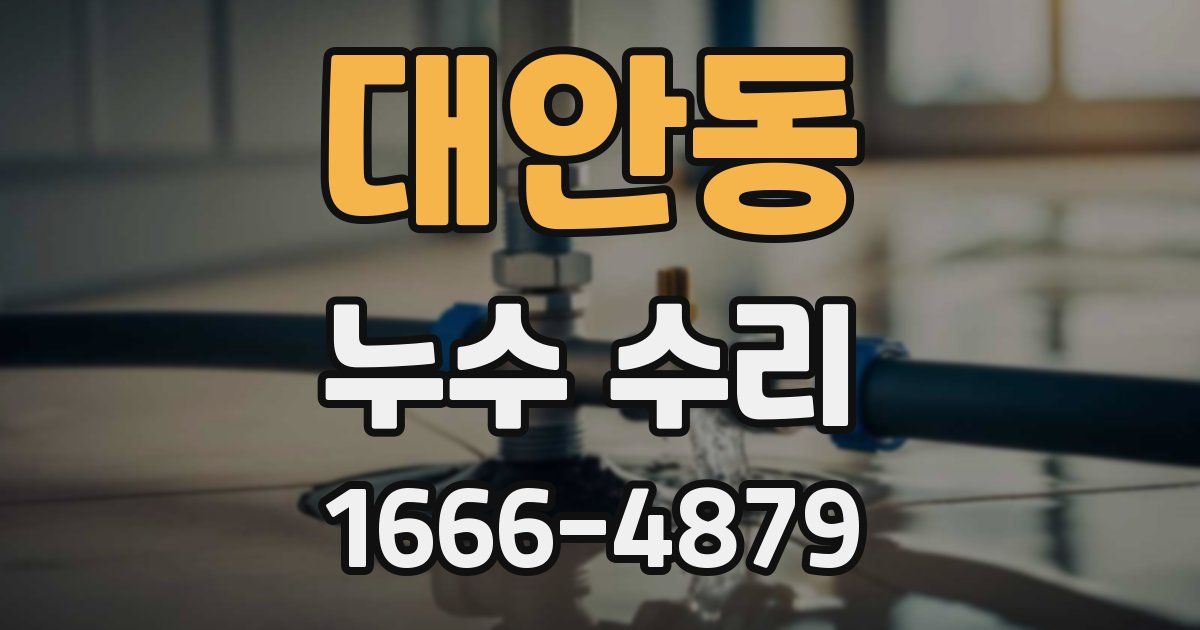 대안동 누수 수리
