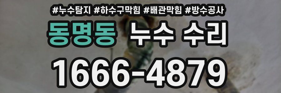 동명동 누수 수리
