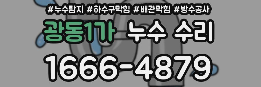 광동1가 누수 수리