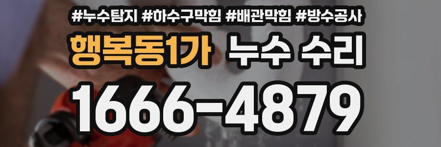 행복동1가 누수 수리