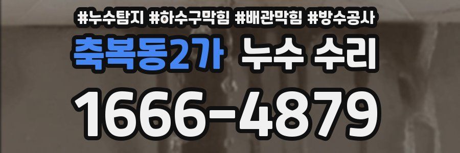 축복동2가 누수 수리