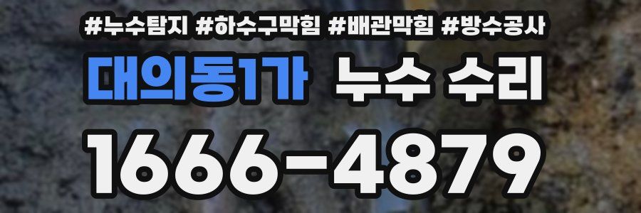 대의동1가 누수 수리