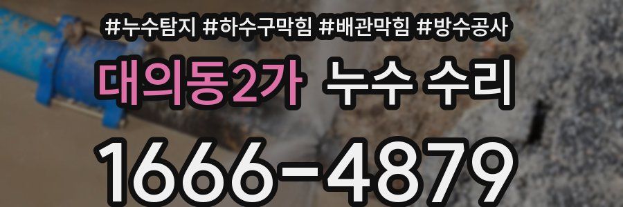 대의동2가 누수 수리