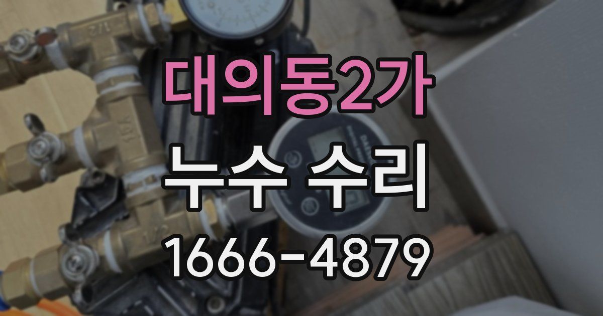 대의동2가 누수 수리