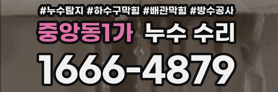 중앙동1가 누수 수리