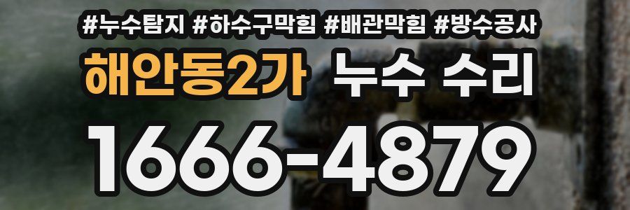 해안동2가 누수 수리