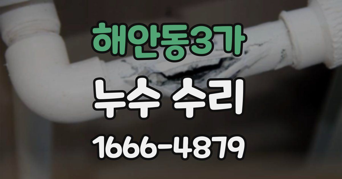 해안동3가 누수 수리