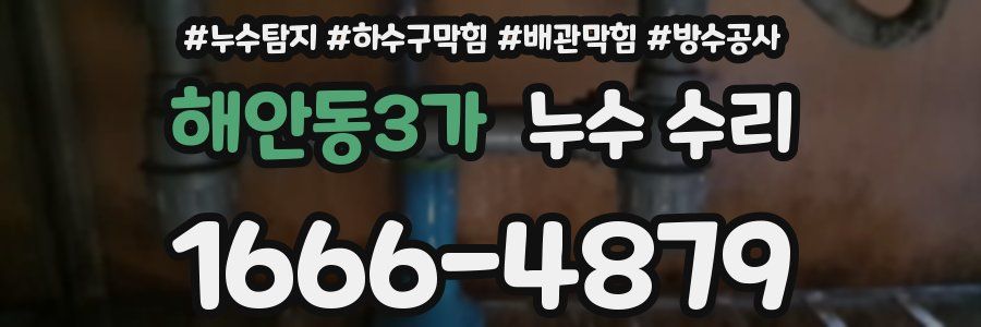 해안동3가 누수 수리