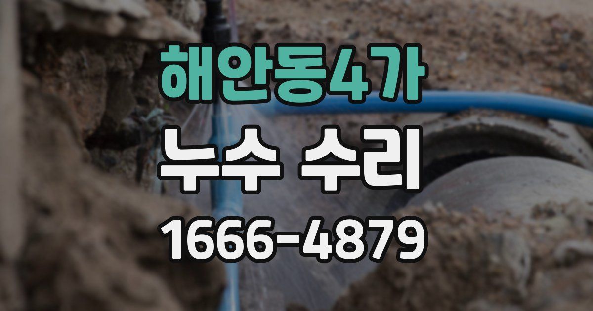 해안동4가 누수 수리
