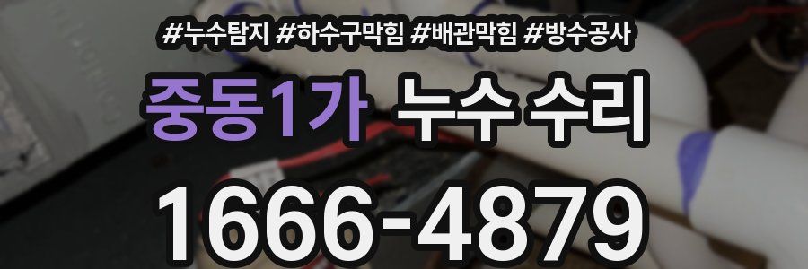 중동1가 누수 수리