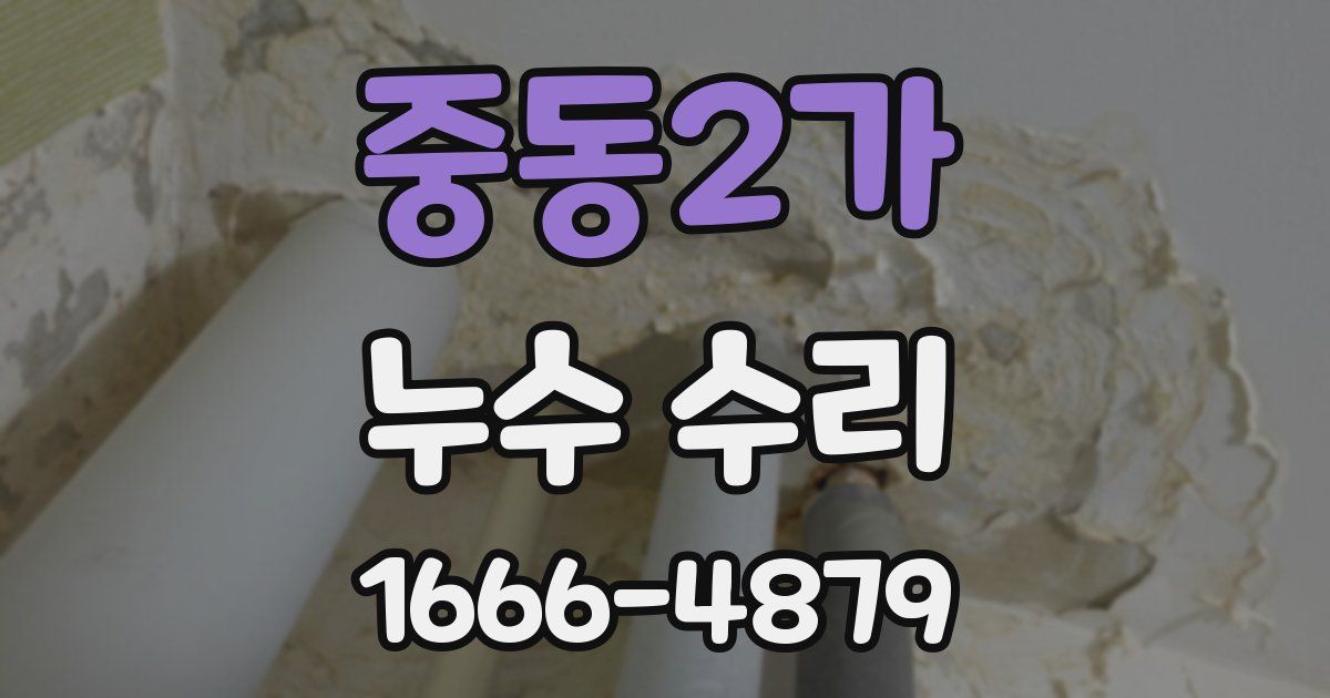중동2가 누수 수리