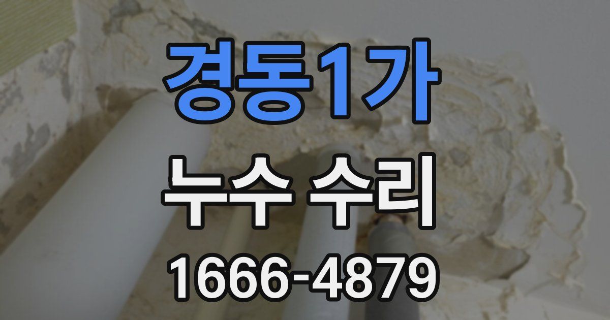 경동1가 누수 수리