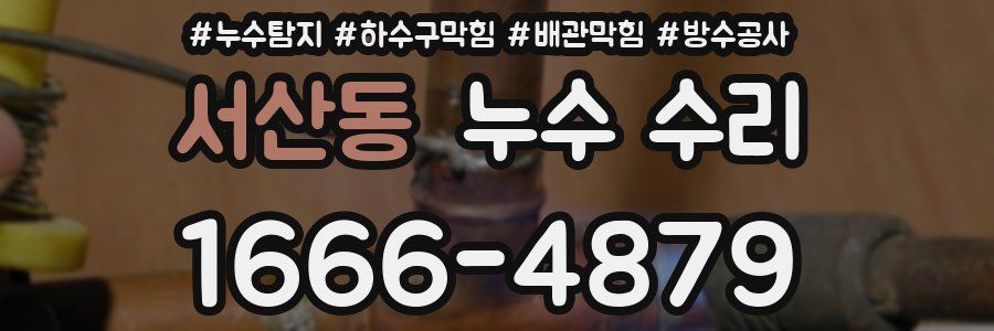 서산동 누수 수리