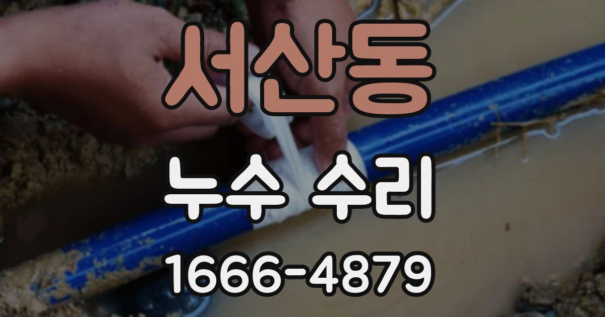 서산동 누수 수리