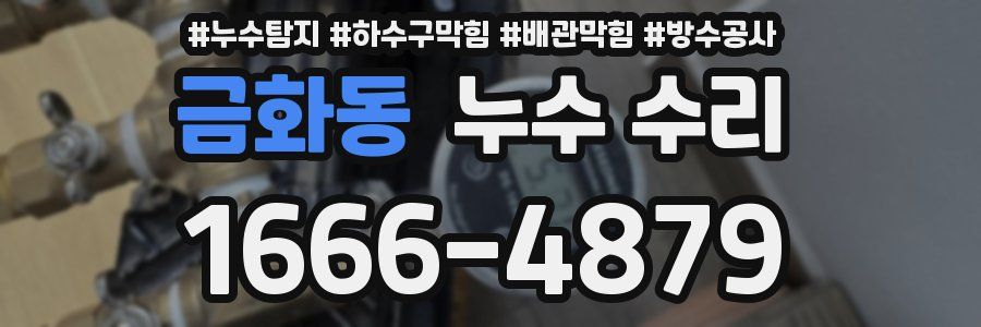 금화동 누수 수리