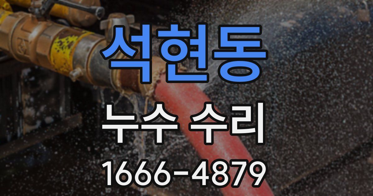 석현동 누수 수리
