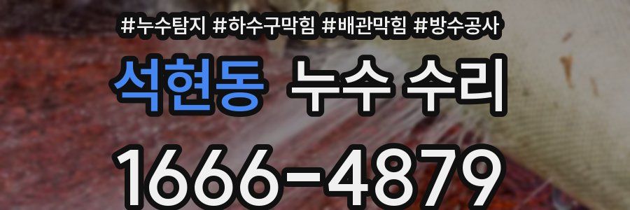석현동 누수 수리