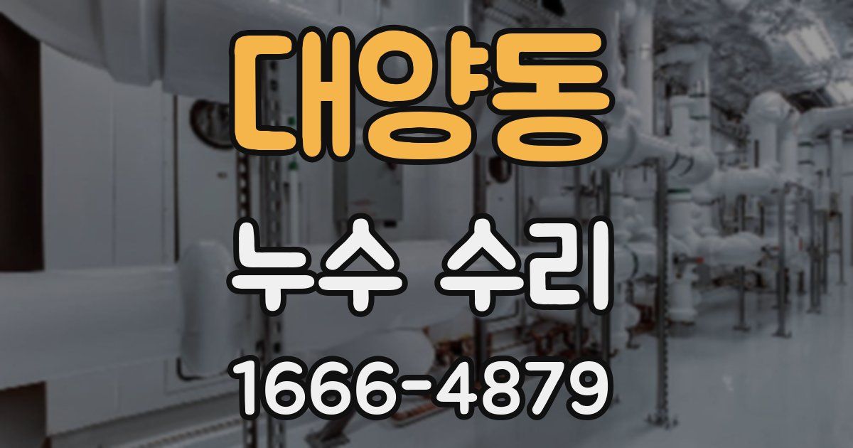 대양동 누수 수리