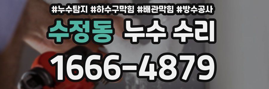 수정동 누수 수리