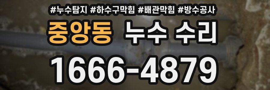 중앙동 누수 수리