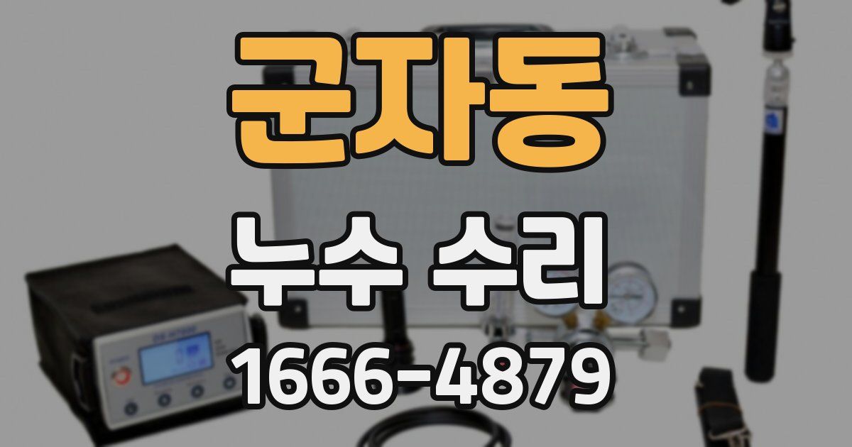 군자동 누수 수리