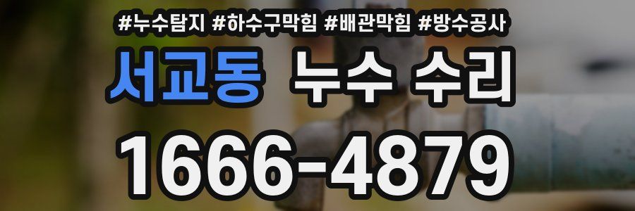 서교동 누수 수리