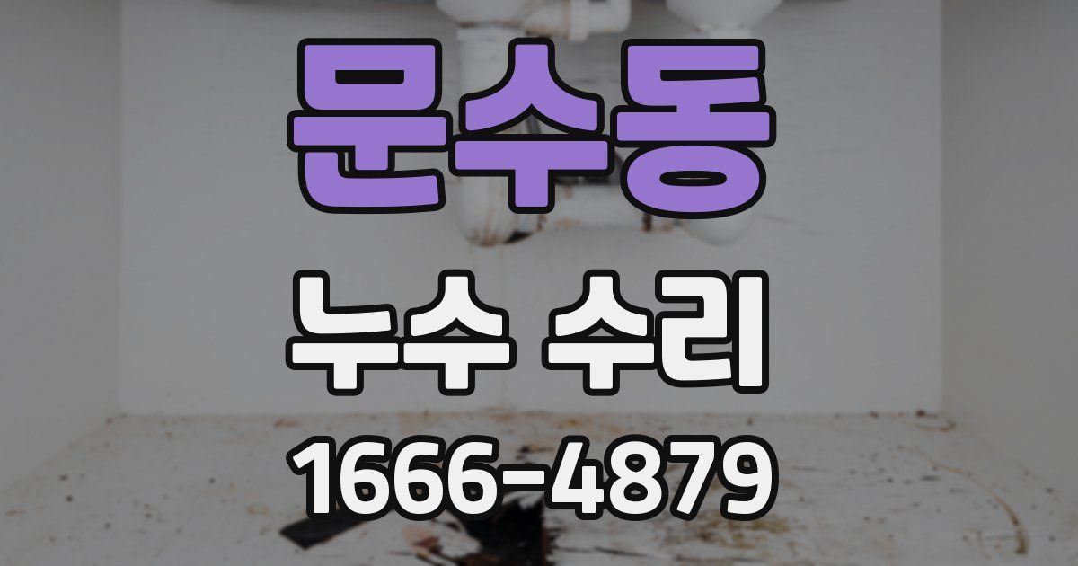 문수동 누수 수리