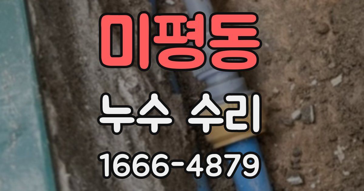 미평동 누수 수리