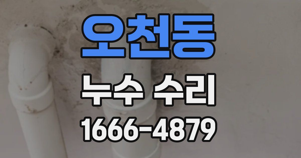 오천동 누수 수리