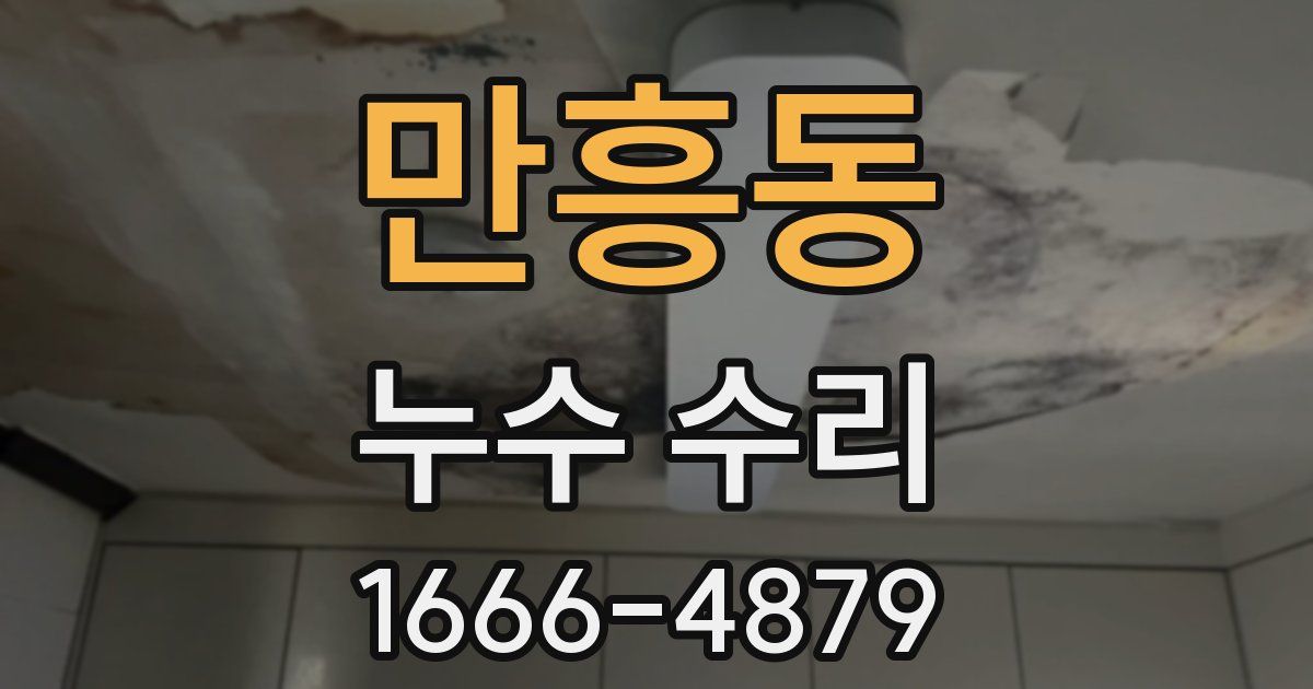 만흥동 누수 수리