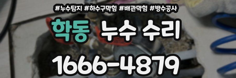 학동 누수 수리