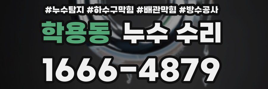 학용동 누수 수리