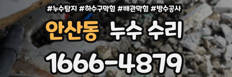 안산동 누수 수리