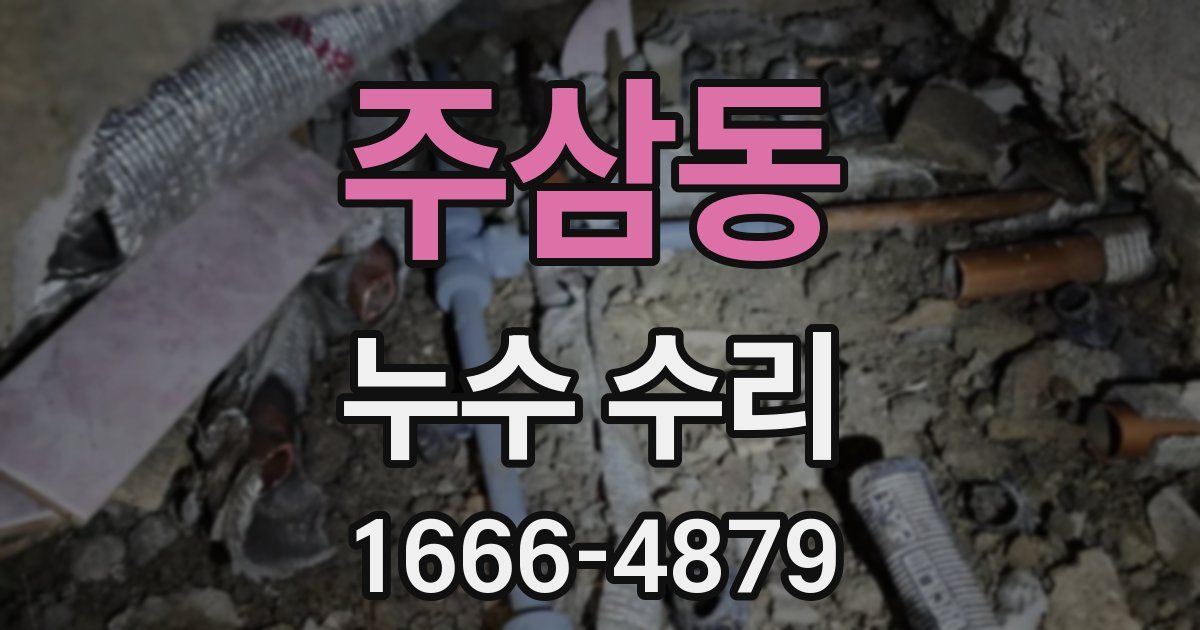 주삼동 누수 수리