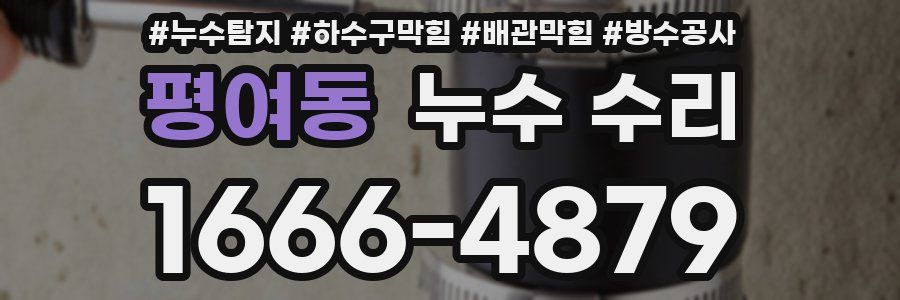 평여동 누수 수리