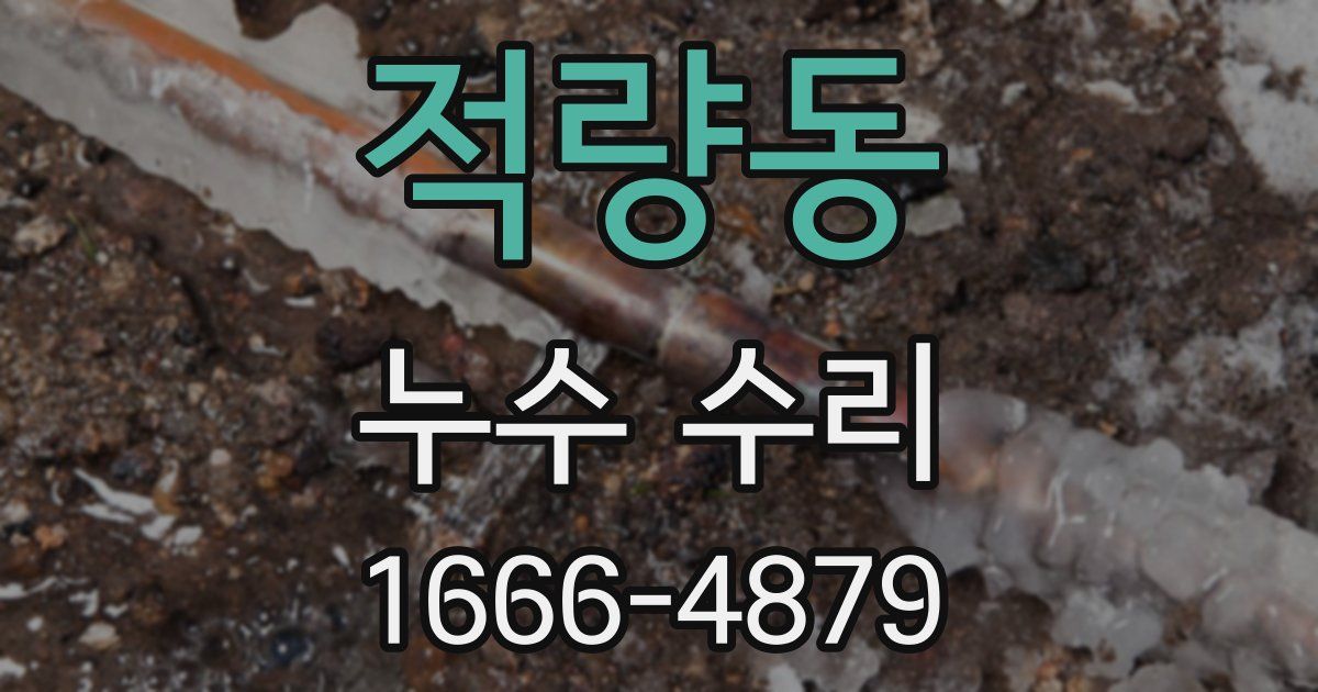 적량동 누수 수리