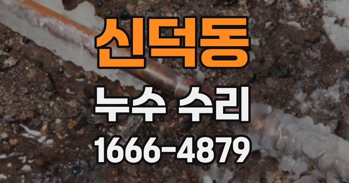 신덕동 누수 수리