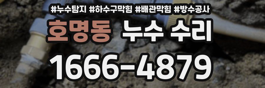 호명동 누수 수리