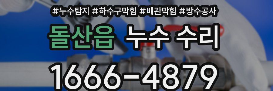돌산읍 누수 수리