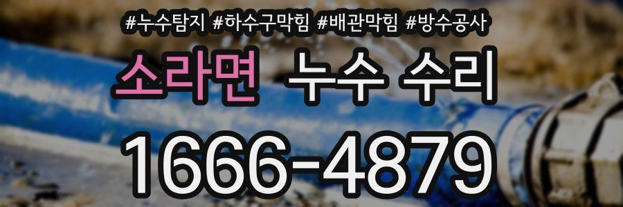 소라면 누수 수리