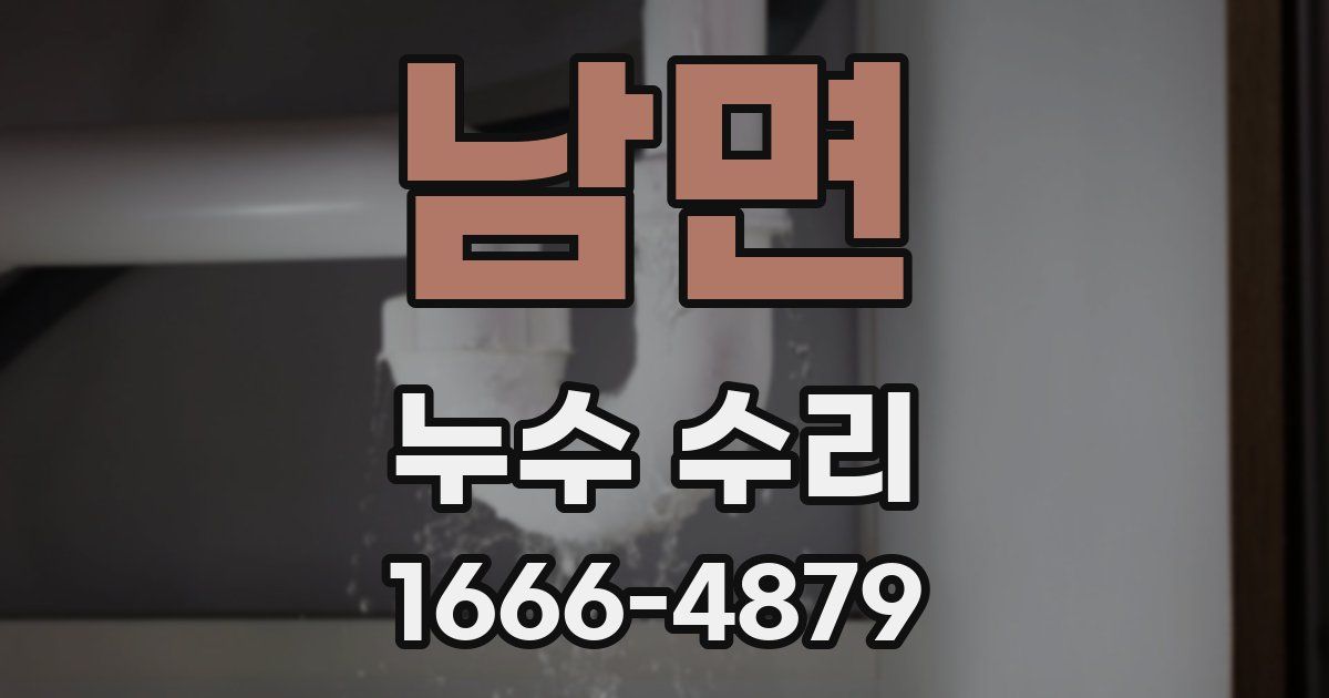 남면 누수 수리