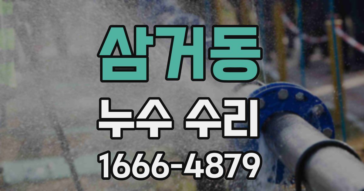 삼거동 누수 수리