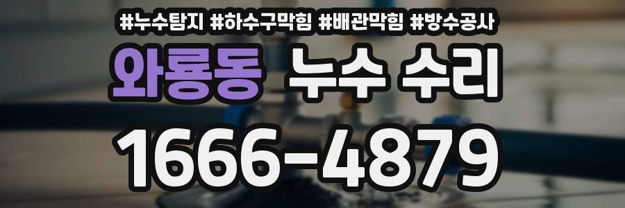 와룡동 누수 수리
