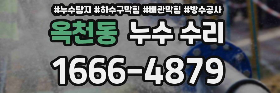 옥천동 누수 수리
