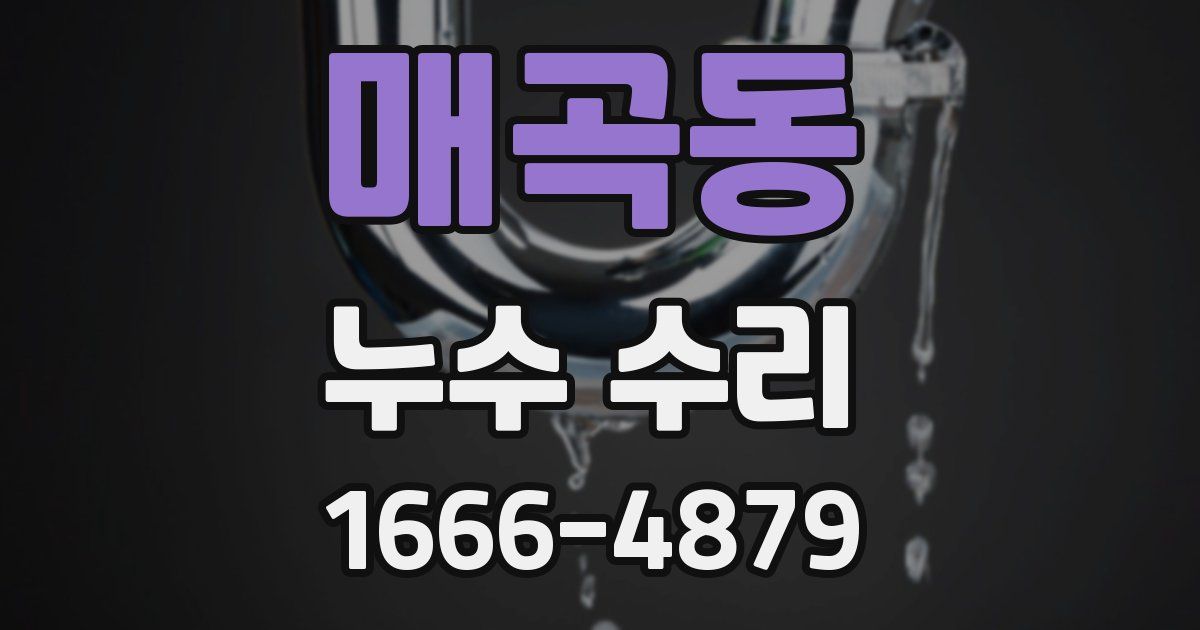 매곡동 누수 수리