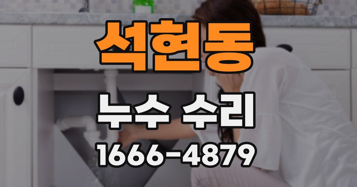 석현동 누수 수리