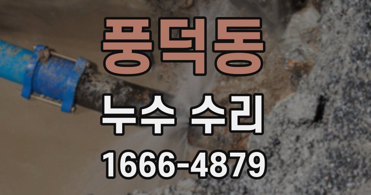 풍덕동 누수 수리