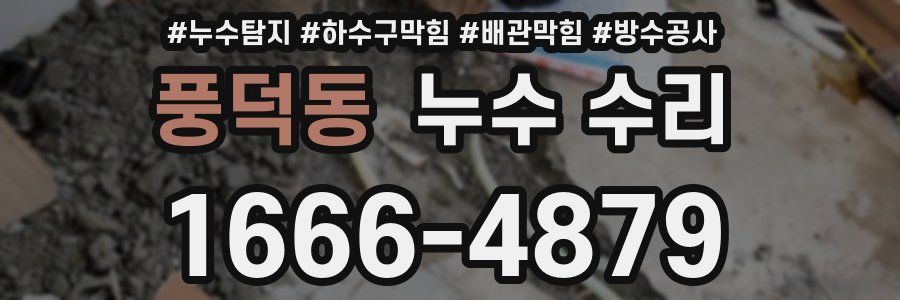 풍덕동 누수 수리